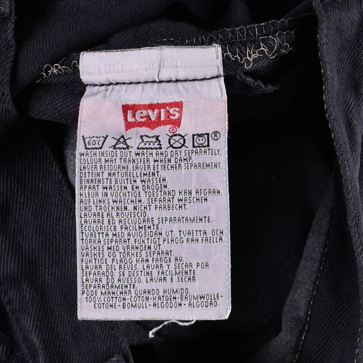 1990'S Levi's 501-0163 Black Denim Straight Leg Jeans, Made in USA, Men's Size W30 (approx.), Vintage cotton black type Vintage Second Hand