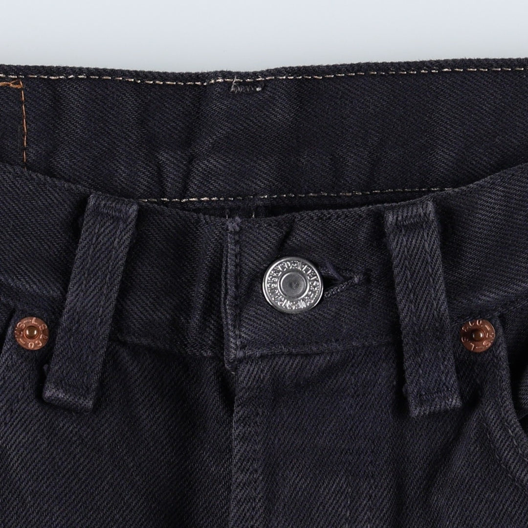 1990'S Levi's 501-0163 Black Denim Straight Leg Jeans, Made in USA, Men's Size W30 (approx.), Vintage cotton black type Vintage Second Hand