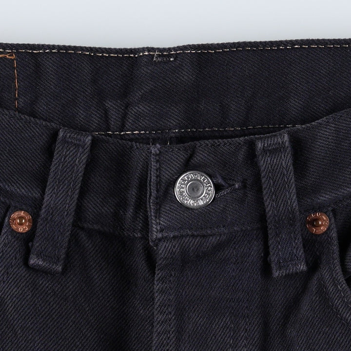 1990'S Levi's 501-0163 Black Denim Straight Leg Jeans, Made in USA, Men's Size W30 (approx.), Vintage cotton black type Vintage Second Hand