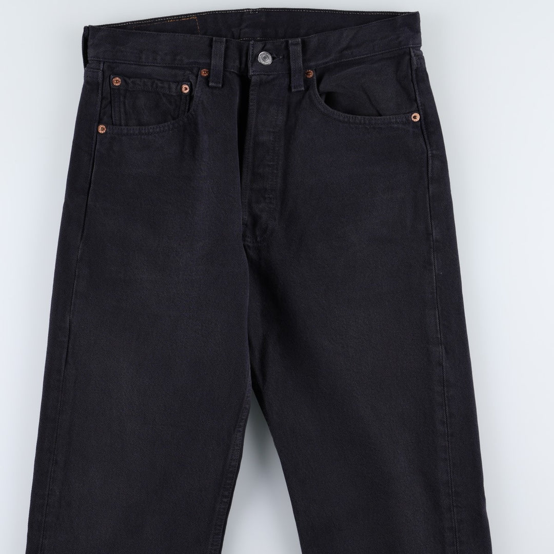1990'S Levi's 501-0163 Black Denim Straight Leg Jeans, Made in USA, Men's Size W30 (approx.), Vintage cotton black type Vintage Second Hand