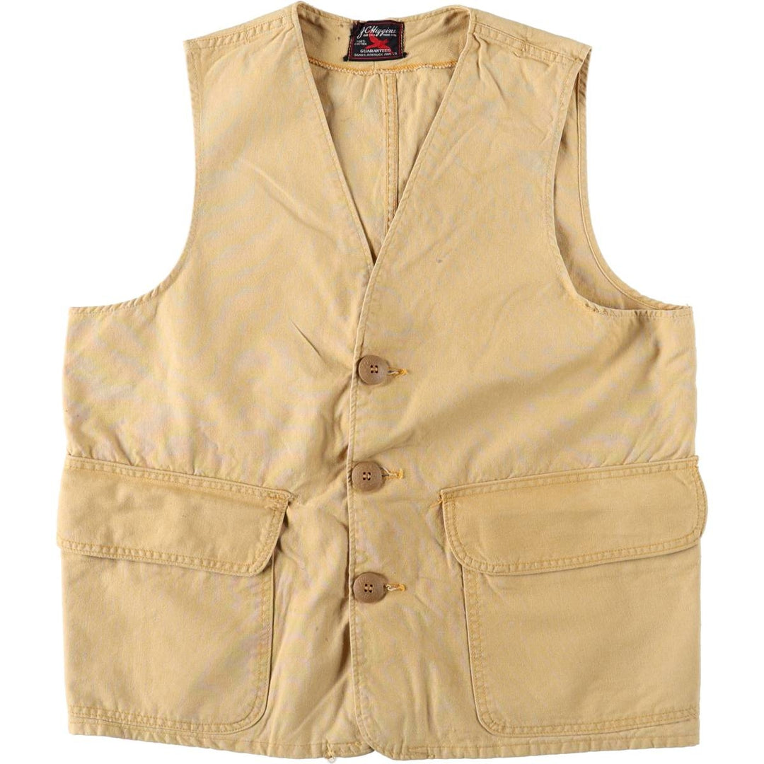 1950s-1960'S Sears JC Higgins Hunting Vest, Men's Size M (approx.), Vintage cotton Beige type Vintage Second Hand