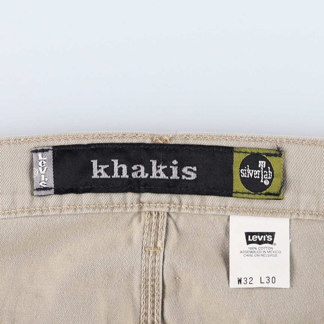 1990'S Levi's Silver Tab Khakis Chino Pants Painter Pants Men's W34 (approx.) Vintage cotton Beige type Vintage Second Hand