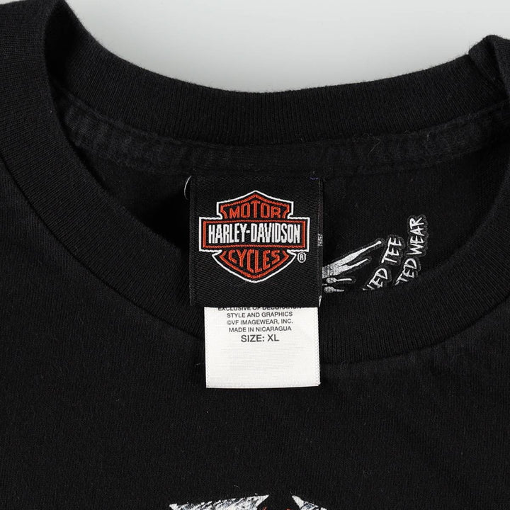 Harley-Davidson Motorcycle Bike T-shirt, Men's XL size cotton black type Vintage Second Hand