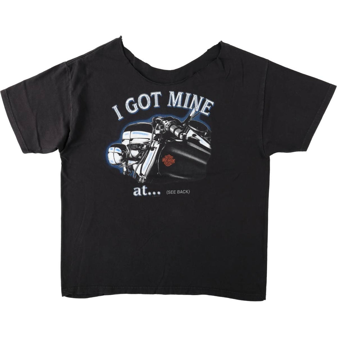 2000'S Harley-Davidson Cut-off Motorcycle T-Shirt, Men's Size L (approx.) unclear black type Vintage Second Hand