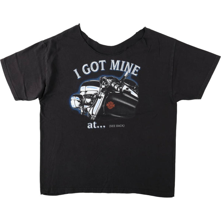 2000'S Harley-Davidson Cut-off Motorcycle T-Shirt, Men's Size L (approx.) unclear black type Vintage Second Hand