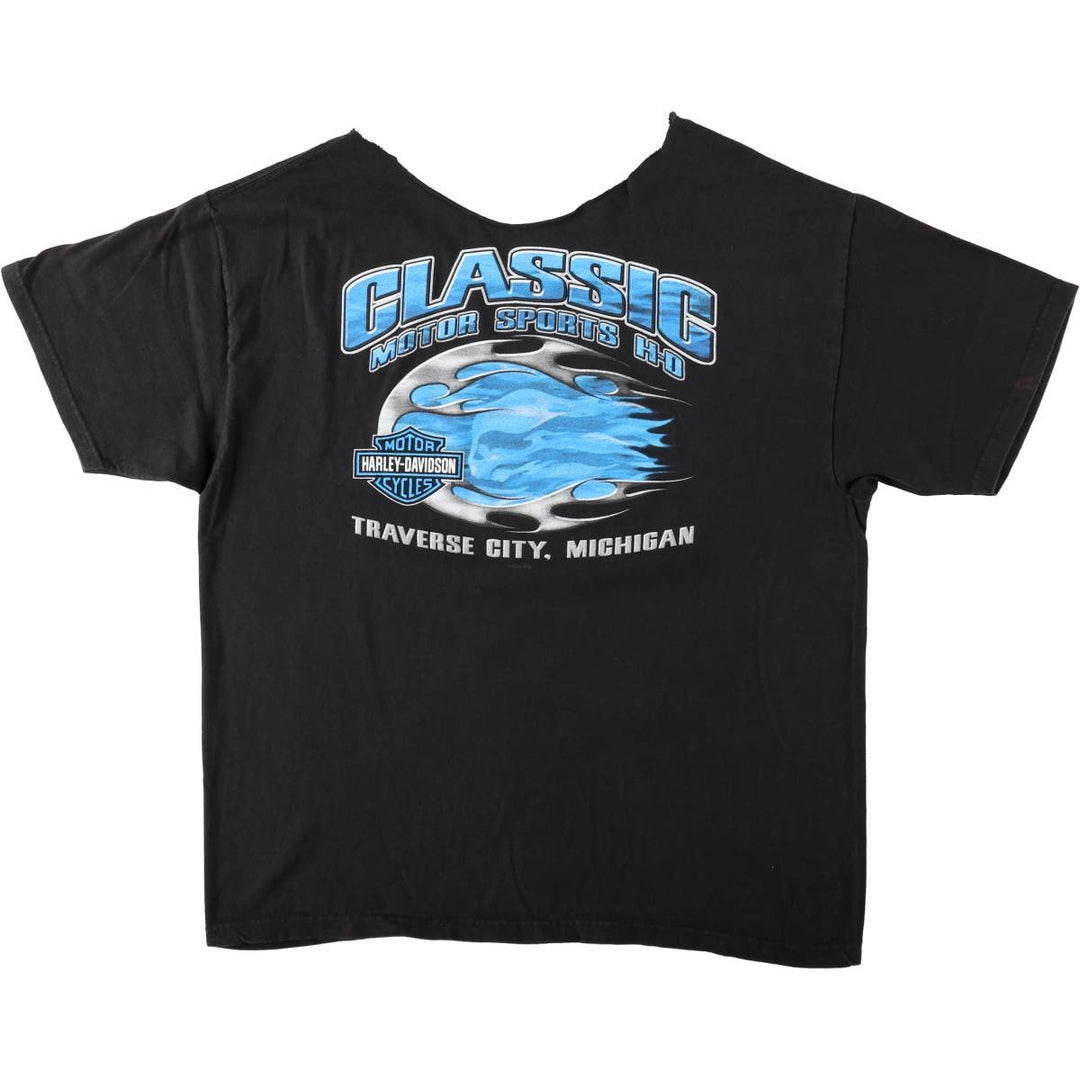 2000'S Harley-Davidson Cut-off Motorcycle T-Shirt, Men's Size L (approx.) unclear black type Vintage Second Hand