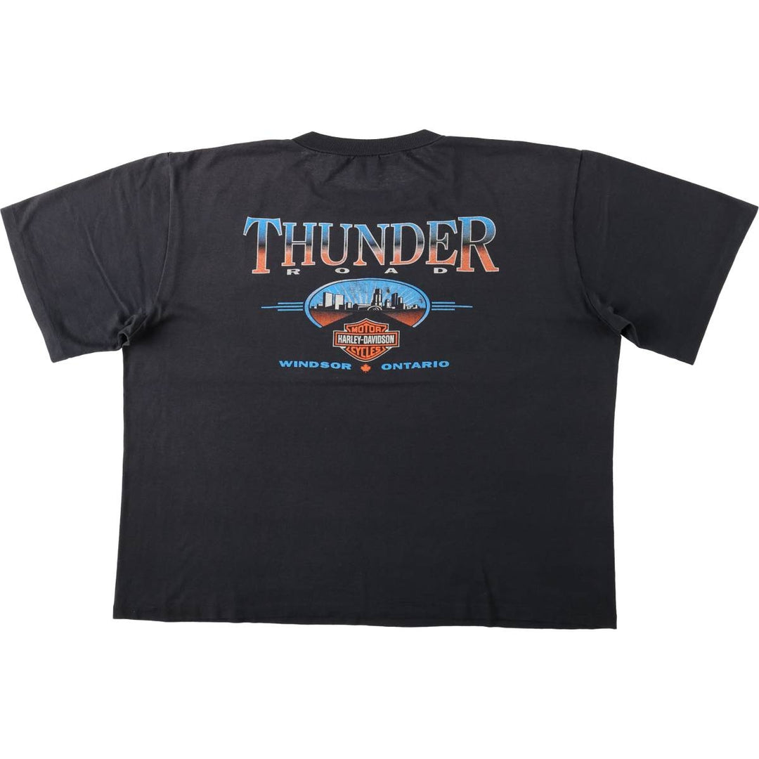 Harley-Davidson Motorcycle T-Shirt, Men's XXL (approx.), Vintage unclear black type Vintage Second Hand