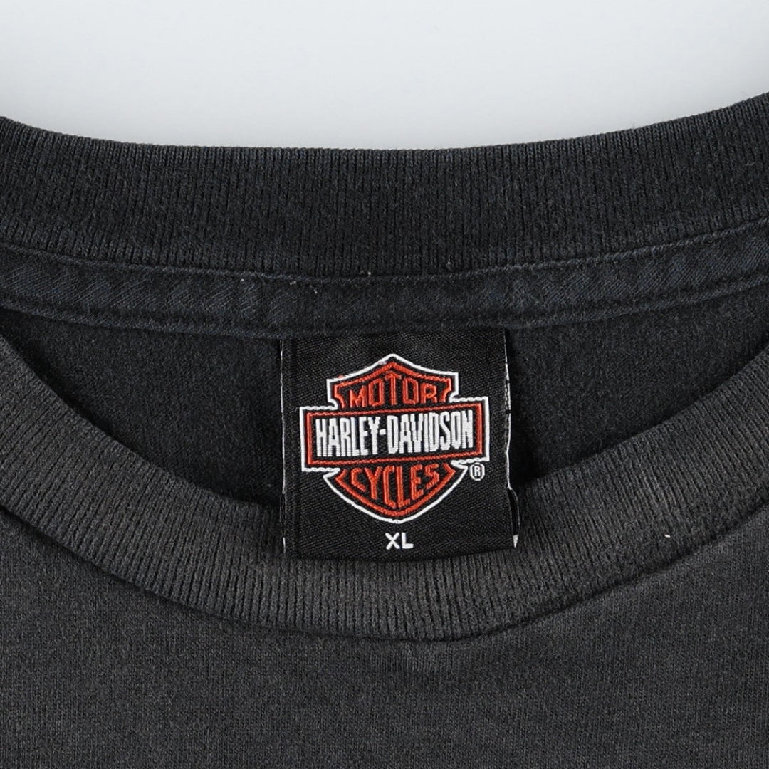 2000'S Harley-Davidson Fire Pattern Tribal Tank Top Motorcycle Bike T-Shirt Men's XL (approx.) unclear black type Vintage Second Hand
