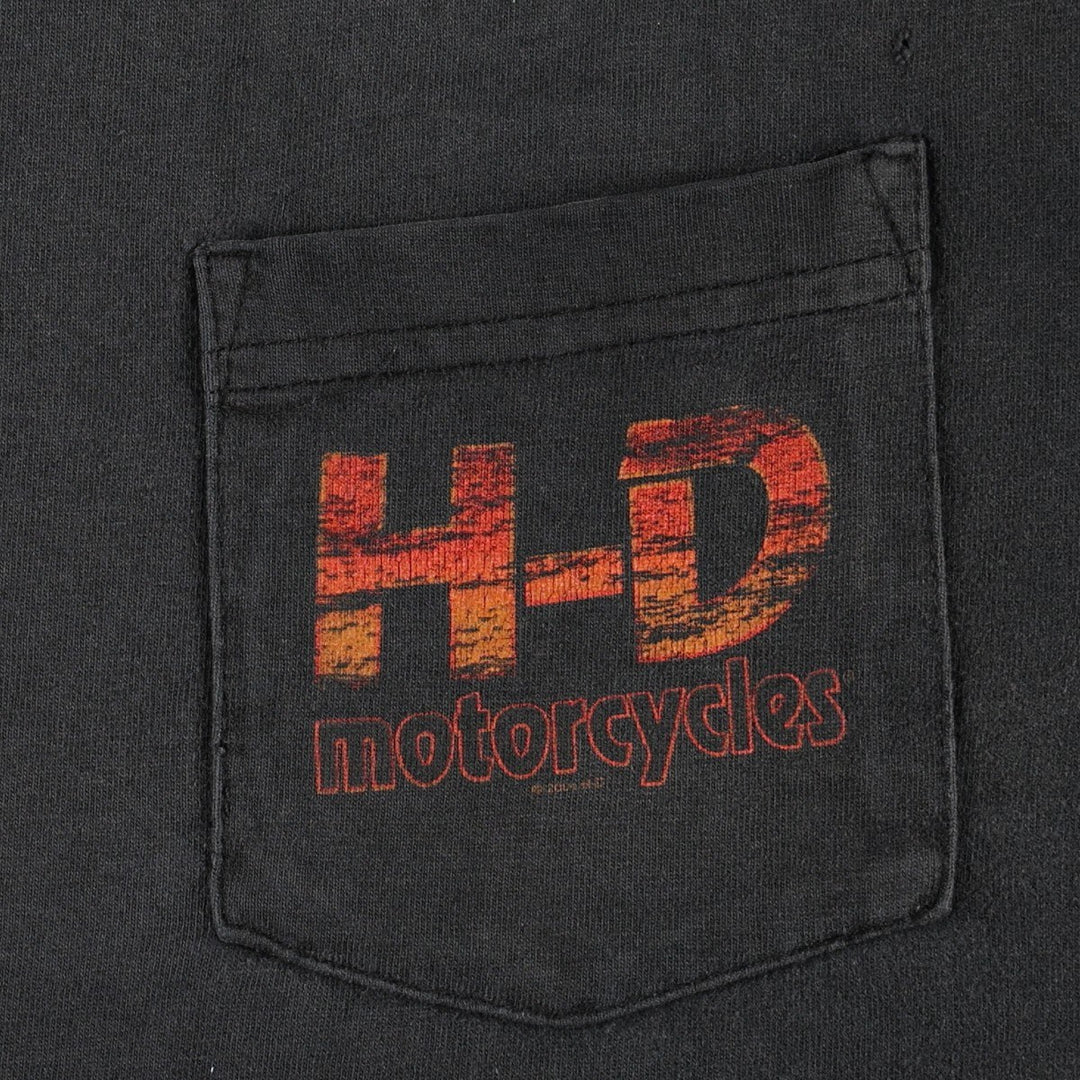 2000'S Harley-Davidson Fire Pattern Tribal Tank Top Motorcycle Bike T-Shirt Men's XL (approx.) unclear black type Vintage Second Hand