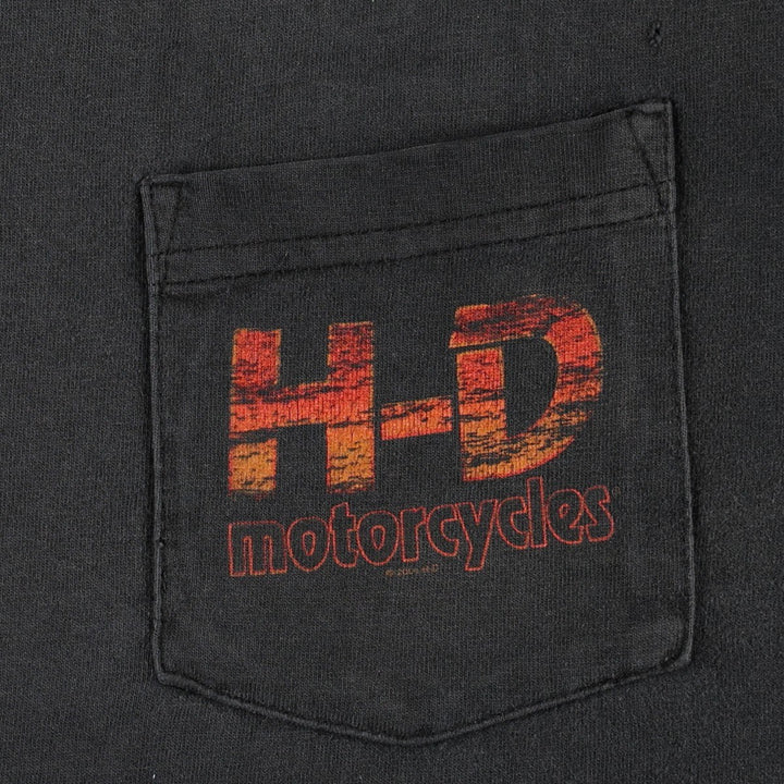 2000'S Harley-Davidson Fire Pattern Tribal Tank Top Motorcycle Bike T-Shirt Men's XL (approx.) unclear black type Vintage Second Hand
