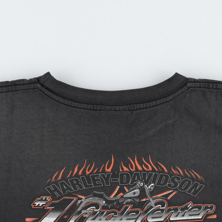 2000'S Harley-Davidson Fire Pattern Tribal Tank Top Motorcycle Bike T-Shirt Men's XL (approx.) unclear black type Vintage Second Hand
