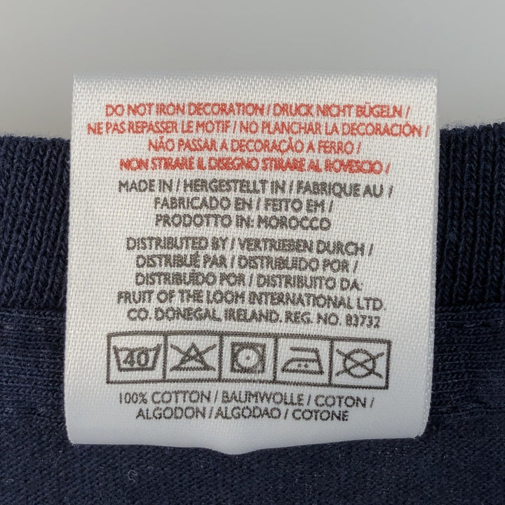 Fruit of the Loom Long-Sleeve T-Shirt (Men's XL equivalent) cotton navy blue type Vintage Second Hand