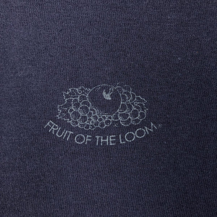 Fruit of the Loom Long-Sleeve T-Shirt (Men's XL equivalent) cotton navy blue type Vintage Second Hand