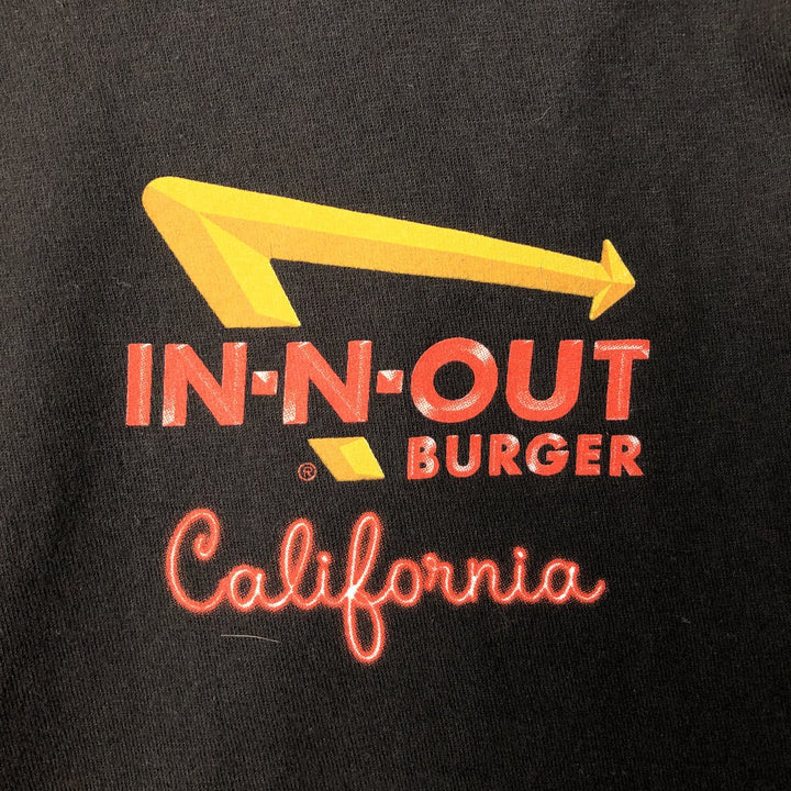 IN-N-OUT BURGER Advertising Long-Sleeve T-Shirt (Men's Size M) cotton black type Vintage Second Hand