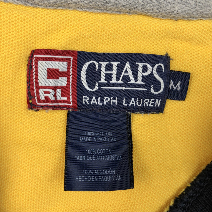 Ralph Lauren CHAPS Long-Sleeve T-Shirt (Men's Size M) cotton yellow type Vintage Second Hand