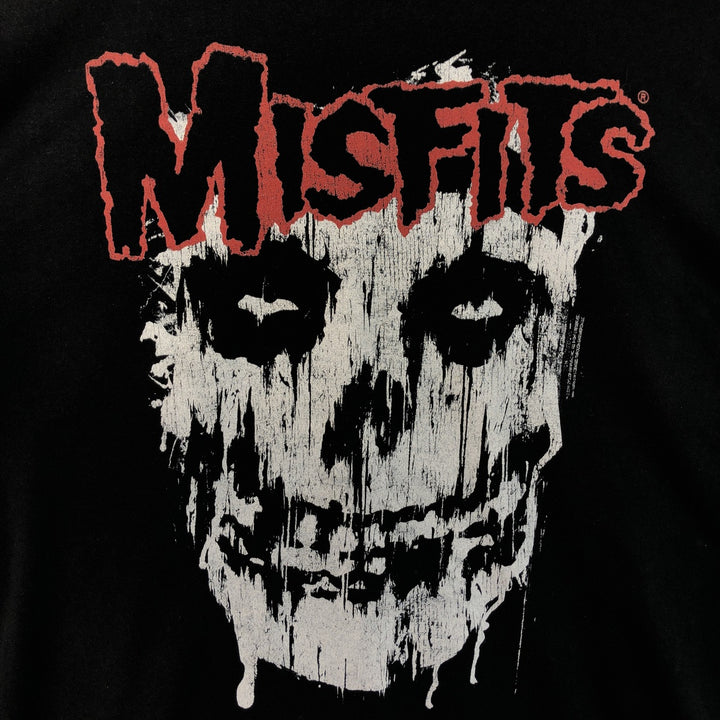 PORT & COMPANY MISFITS Long-Sleeve Band T-Shirt (Men's Size L) cotton black type Vintage Second Hand