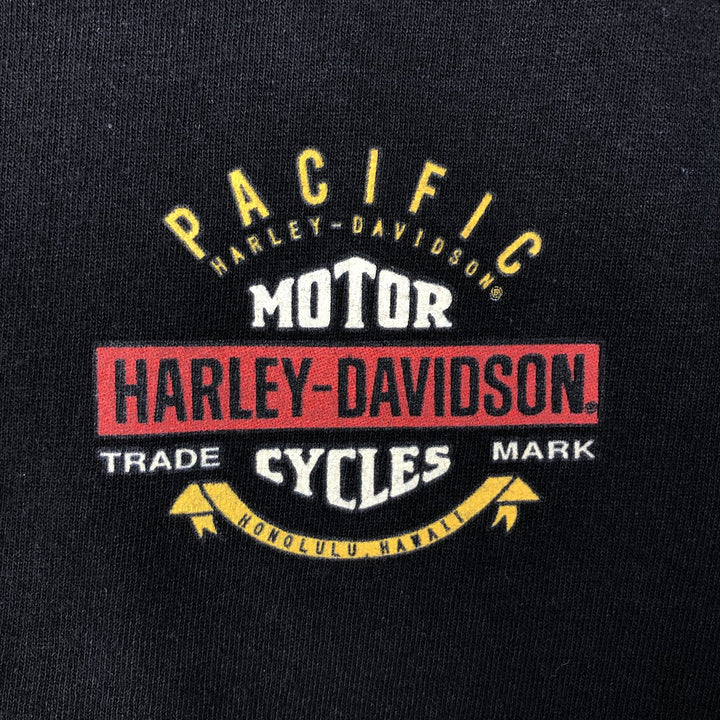 Harley-Davidson Motorcycle Long Sleeve T-Shirt, Men's Size L cotton black type Vintage Second Hand