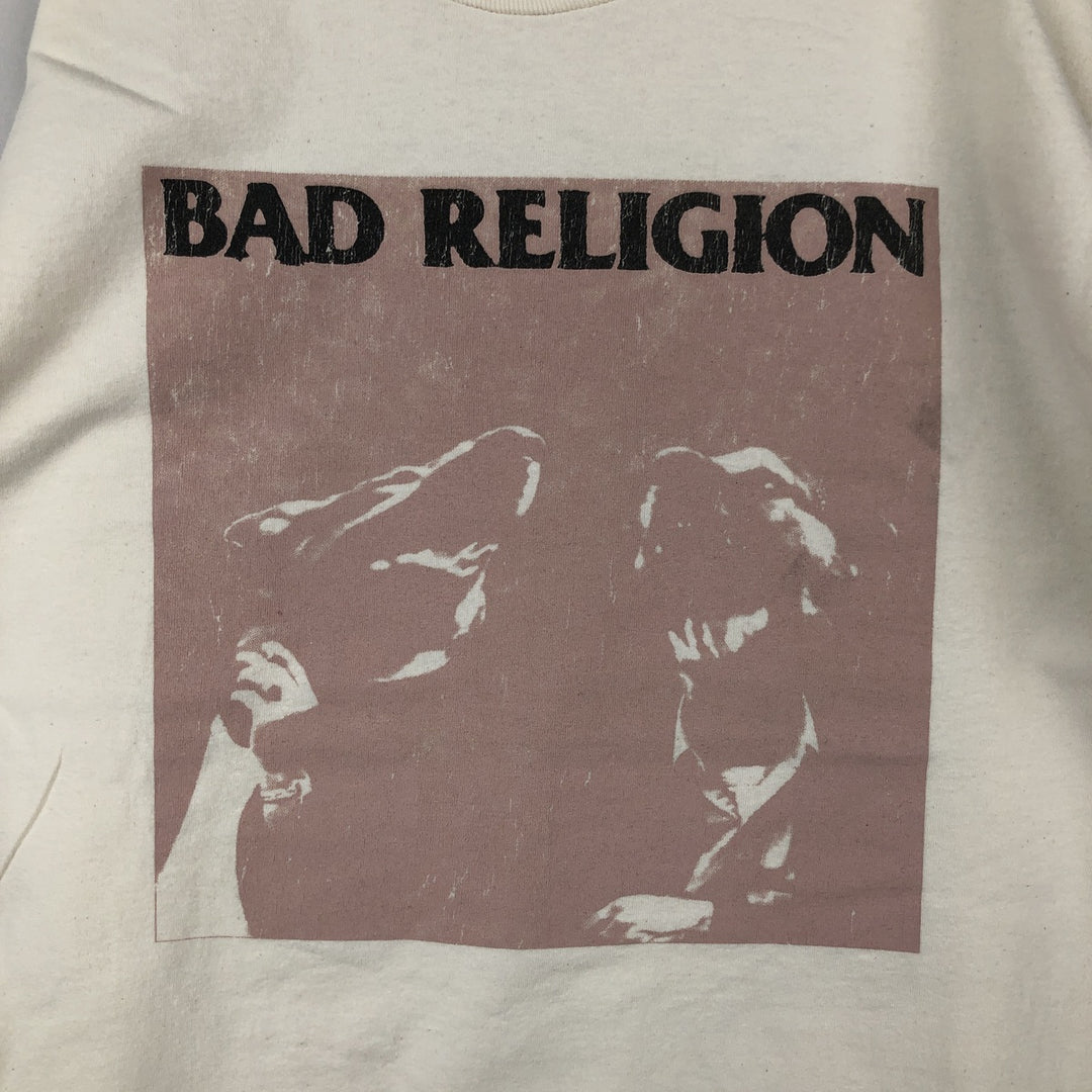Gildan Bad Religion Long-Sleeve Band T-Shirt (Men's Size L) cotton Beige type Vintage Second Hand
