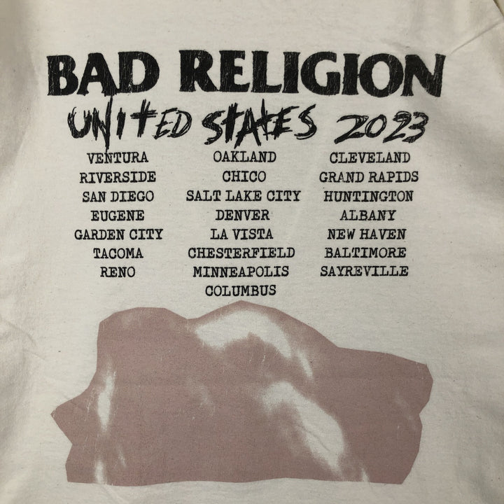 Gildan Bad Religion Long-Sleeve Band T-Shirt (Men's Size L) cotton Beige type Vintage Second Hand
