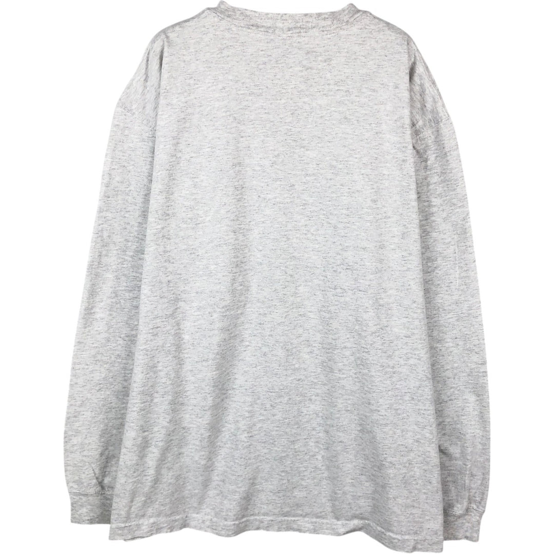 Carhartt Henley neck plain pocket long T-shirt long T men's L size cotton white type Vintage Second Hand