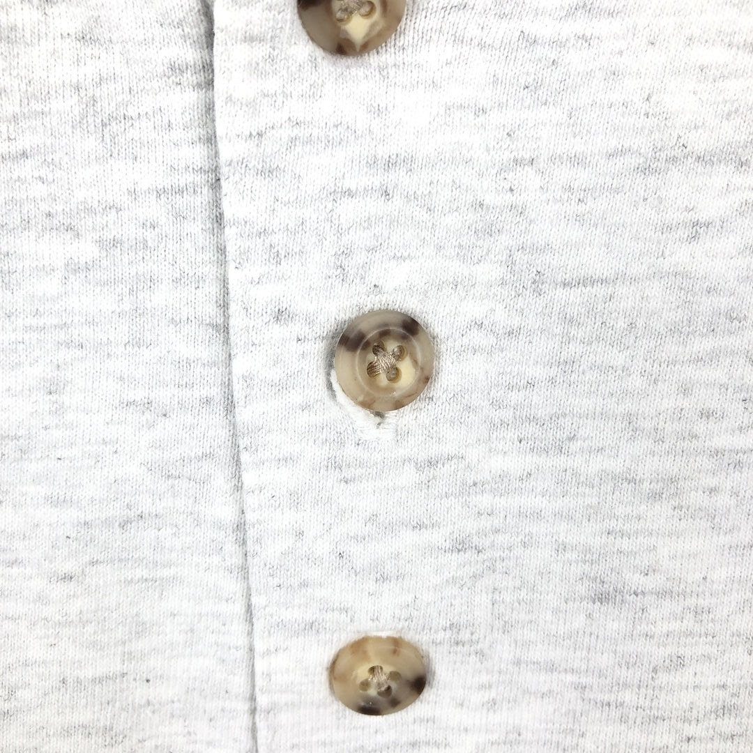 Carhartt Henley neck plain pocket long T-shirt long T men's L size cotton white type Vintage Second Hand