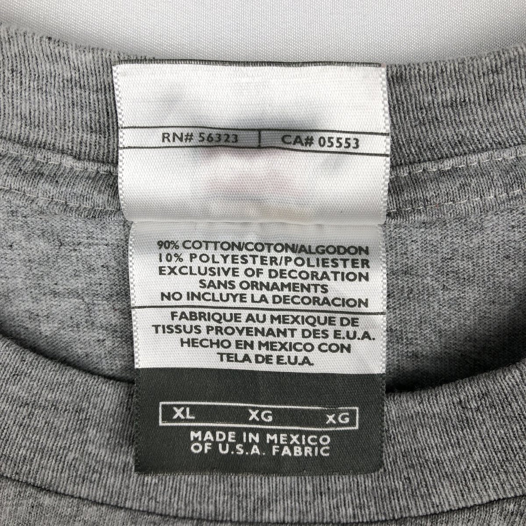 2000'S Nike Team Center Logo College Long-Sleeve T-Shirt (Men's XL equivalent) cotton gray type Vintage Second Hand