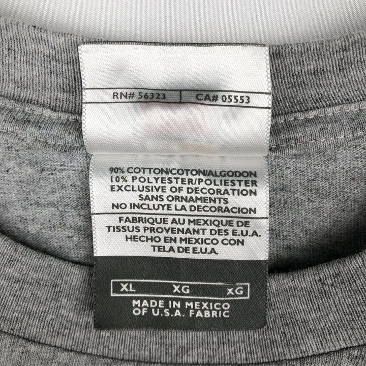 2000'S Nike Team Center Logo College Long-Sleeve T-Shirt (Men's XL equivalent) cotton gray type Vintage Second Hand