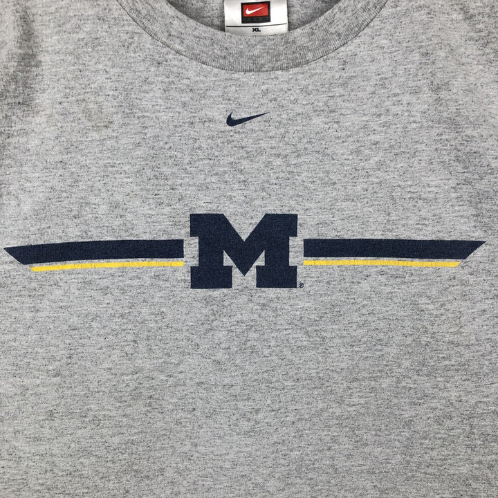2000'S Nike Team Center Logo College Long-Sleeve T-Shirt (Men's XL equivalent) cotton gray type Vintage Second Hand