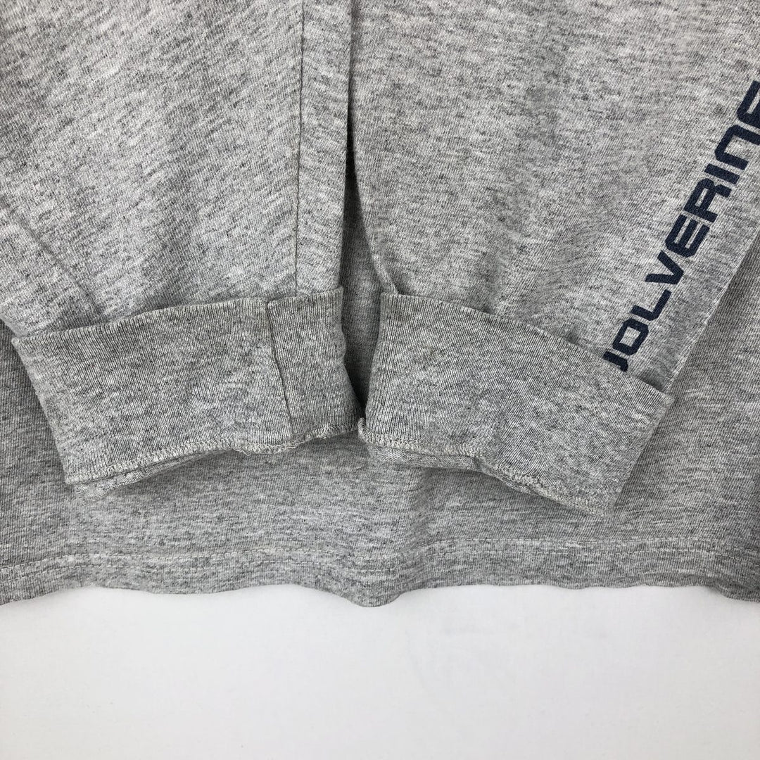 2000'S Nike Team Center Logo College Long-Sleeve T-Shirt (Men's XL equivalent) cotton gray type Vintage Second Hand
