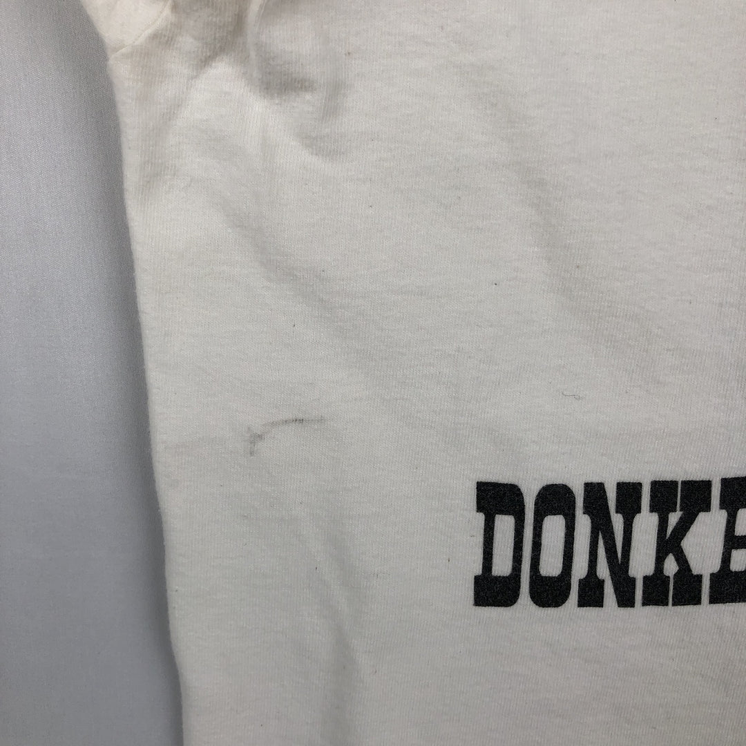 90'S Hanes BEEFY-T Animal Pattern Long-Sleeve T-Shirt, Made in USA, Men's Size M (Equivalent), Vintage cotton white type Vintage Second Hand