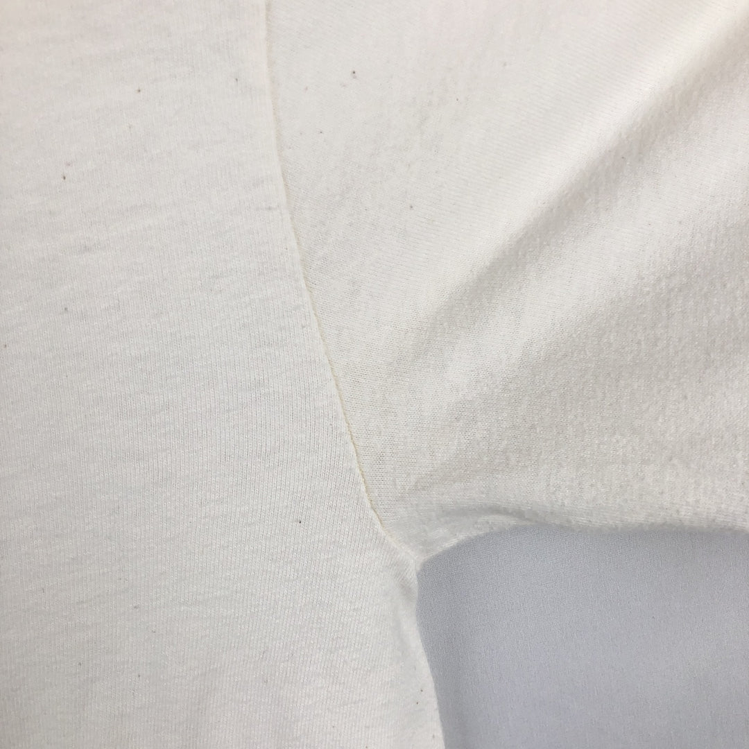 90'S Hanes BEEFY-T Animal Pattern Long-Sleeve T-Shirt, Made in USA, Men's Size M (Equivalent), Vintage cotton white type Vintage Second Hand