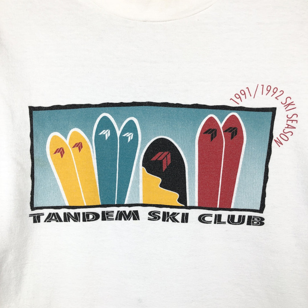 90'S Hanes BEEFY-T Long-Sleeve T-Shirt, Made in USA, Men's XL (approx.), Vintage cotton white type Vintage Second Hand