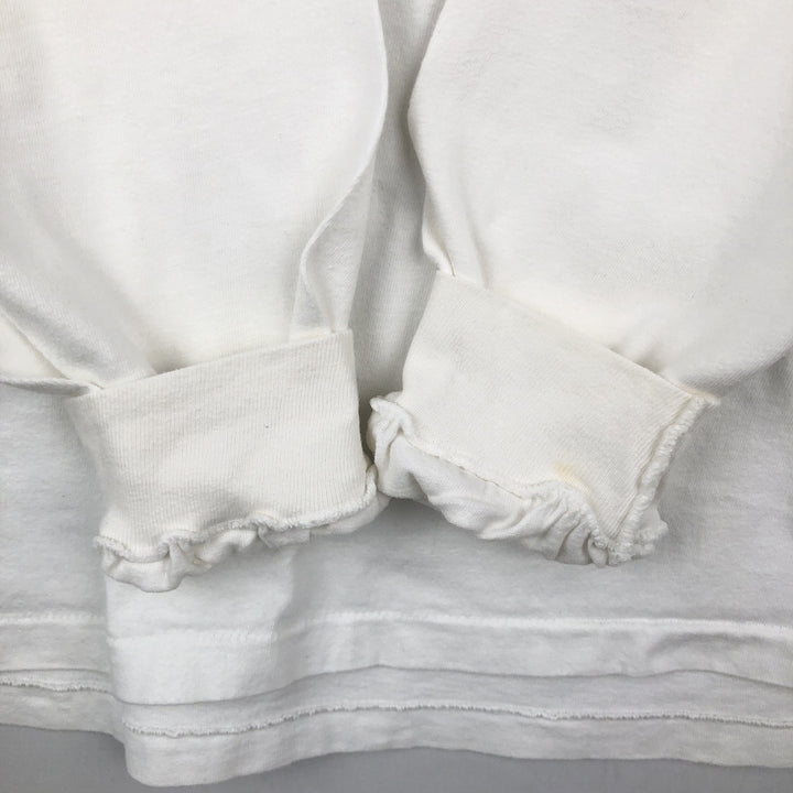 90'S Hanes BEEFY-T Long-Sleeve T-Shirt, Made in USA, Men's XL (approx.), Vintage cotton white type Vintage Second Hand