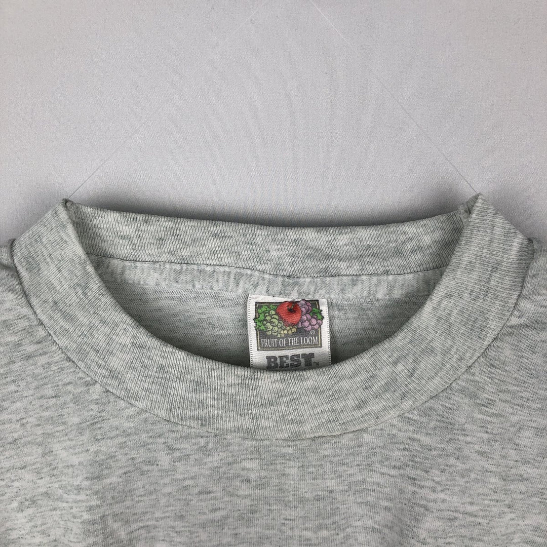 90'S Fruit of the Loom Best Long Sleeve T-Shirt, Made in USA, Men's XL, Vintage cotton white type Vintage Second Hand