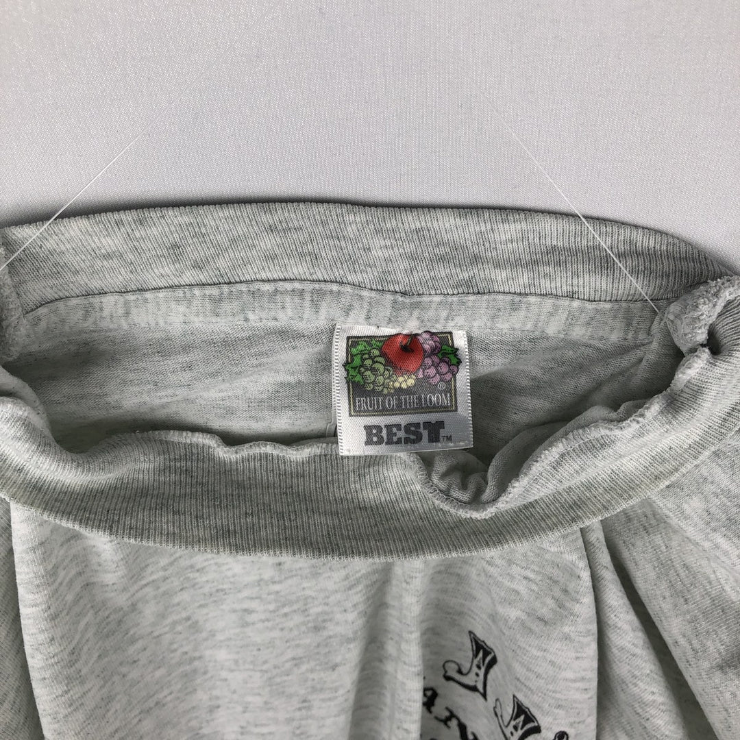 90'S Fruit of the Loom Best Long Sleeve T-Shirt, Made in USA, Men's XL, Vintage cotton white type Vintage Second Hand