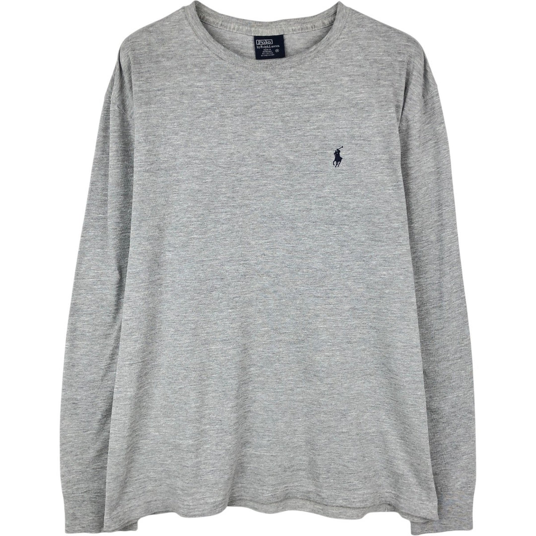 Ralph Lauren POLO by Ralph Lauren long-sleeved T-shirt, men's size M cotton gray type Vintage Second Hand
