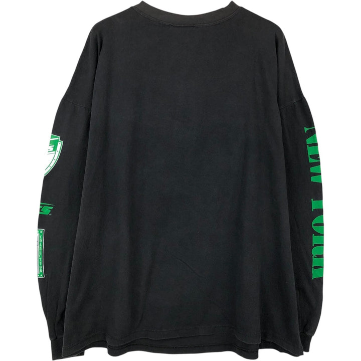 90'S THE GAME NFL NEW YORK JETS Long-Sleeve T-Shirt, Men's XL (approx.), Vintage cotton black type Vintage Second Hand