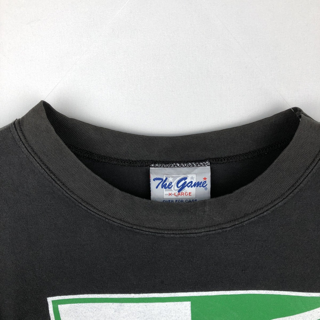 90'S THE GAME NFL NEW YORK JETS Long-Sleeve T-Shirt, Men's XL (approx.), Vintage cotton black type Vintage Second Hand