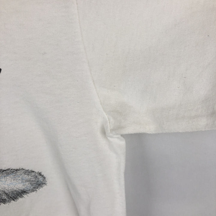90'S ONEITA POWER-T Animal Pattern Long-Sleeve T-Shirt, Made in USA, Men's Size M (Equivalent), Vintage cotton white type Vintage Second Hand
