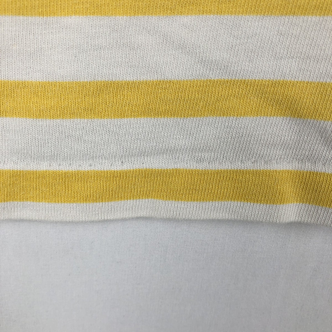 Border Pattern Animal Pattern Long-Sleeve T-Shirt (Men's Size L) cotton white type Vintage Second Hand