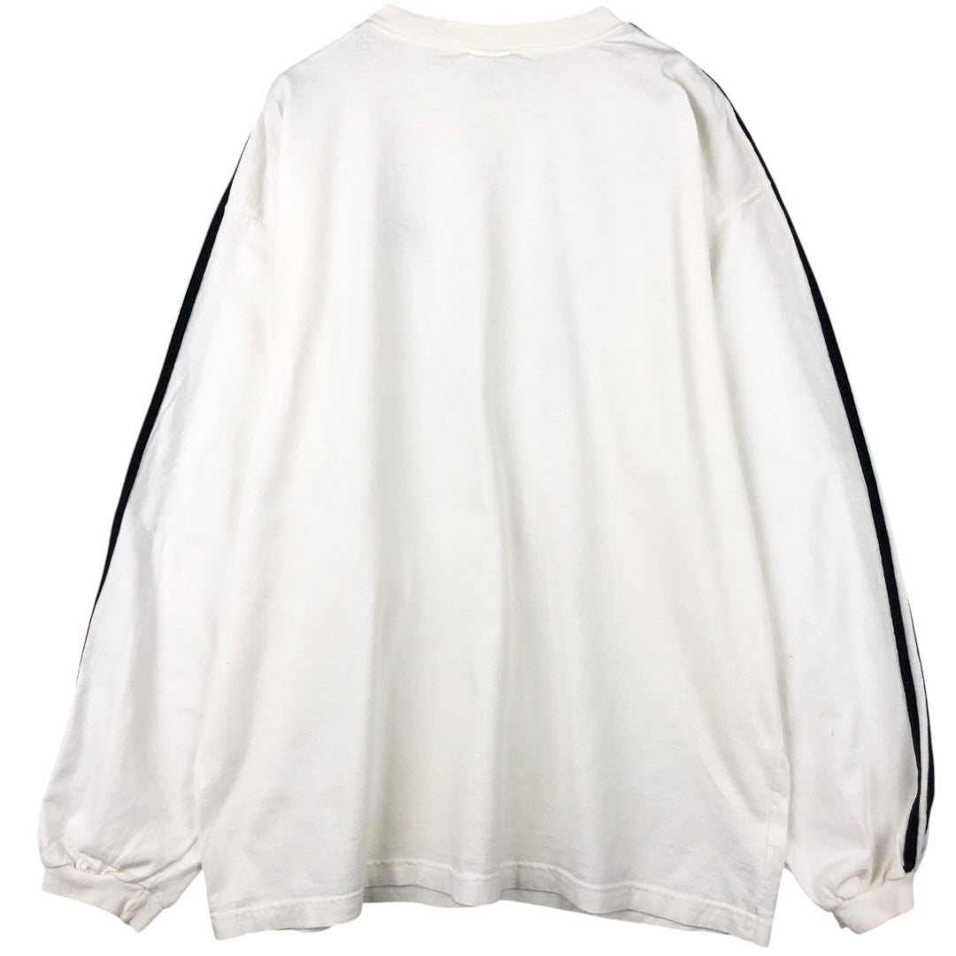 90s-00'S Adidas Long-Sleeve T-Shirt, Men's Size XL (Equivalent), Vintage cotton white type Vintage Second Hand