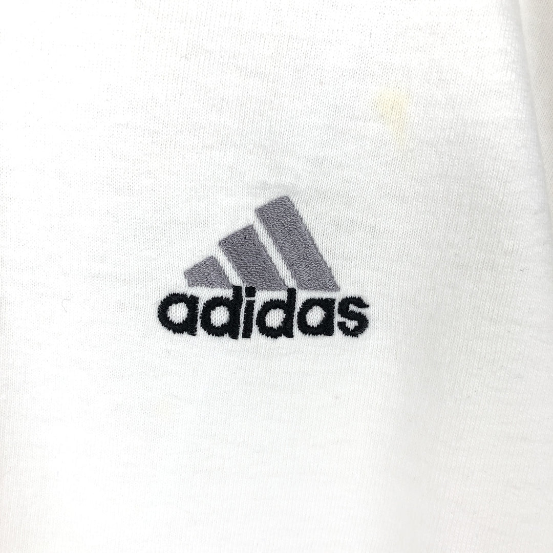 90s-00'S Adidas Long-Sleeve T-Shirt, Men's Size XL (Equivalent), Vintage cotton white type Vintage Second Hand