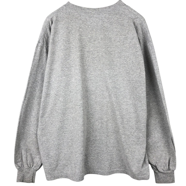 Walt Disney World Snow White DOPEY Character Print Long-Sleeve T-Shirt (Men's Size L) cotton gray type Vintage Second Hand