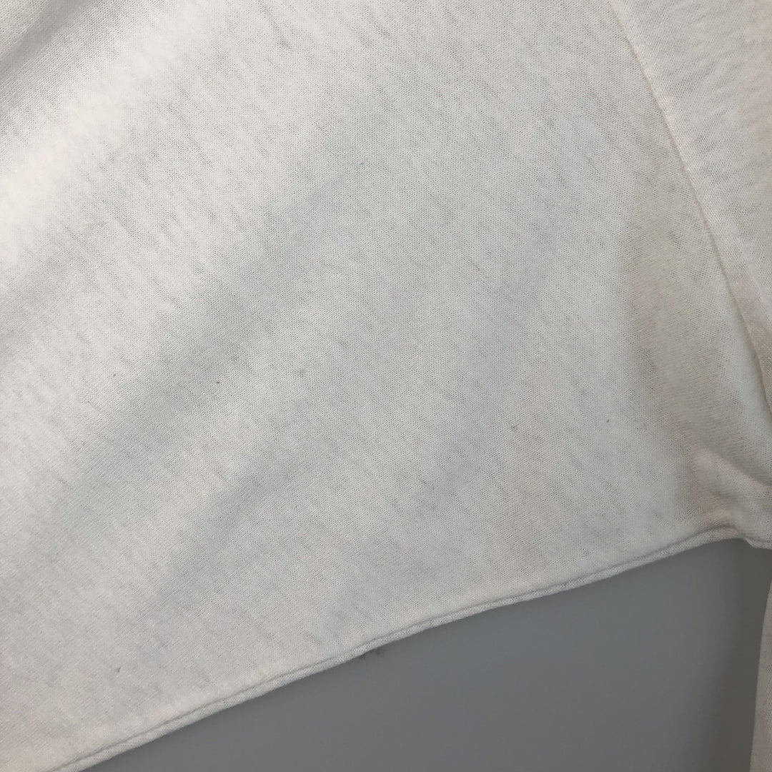 90'S Tee Jays HEF-T Long-Sleeve T-Shirt, Made in USA, Men's XL Equivalent, Vintage cotton white type Vintage Second Hand
