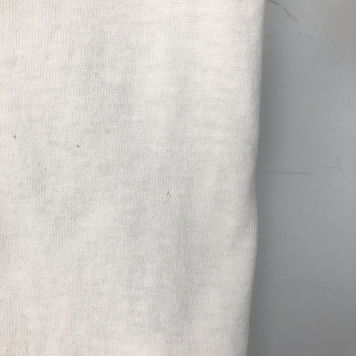 90'S Tee Jays HEF-T Long-Sleeve T-Shirt, Made in USA, Men's XL Equivalent, Vintage cotton white type Vintage Second Hand