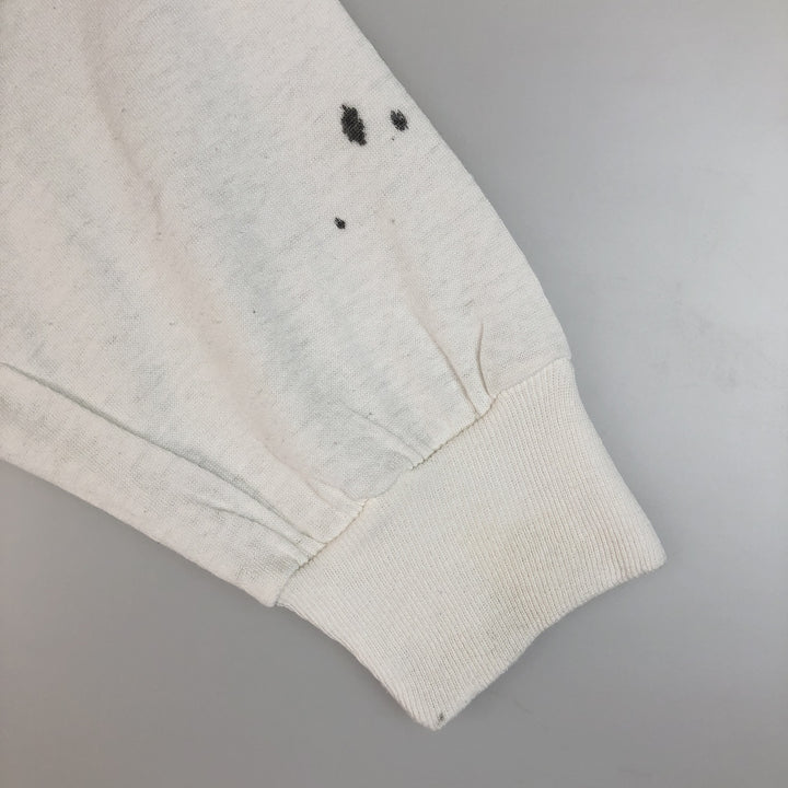 90'S Tee Jays HEF-T Long-Sleeve T-Shirt, Made in USA, Men's XL Equivalent, Vintage cotton white type Vintage Second Hand
