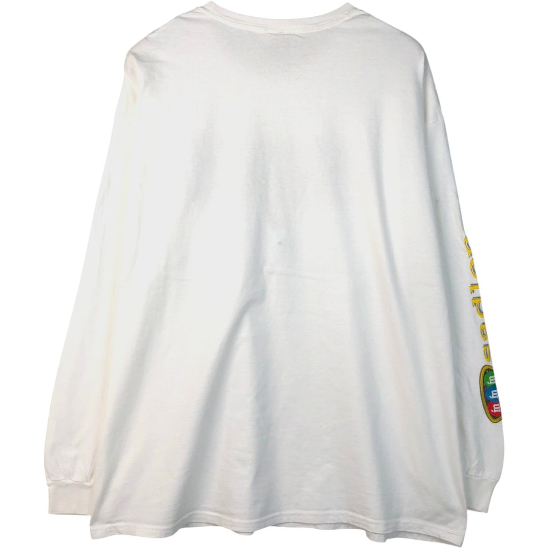 CHASE M And M's Advertising Long-Sleeve T-Shirt (Men's XL equivalent) cotton white type Vintage Second Hand
