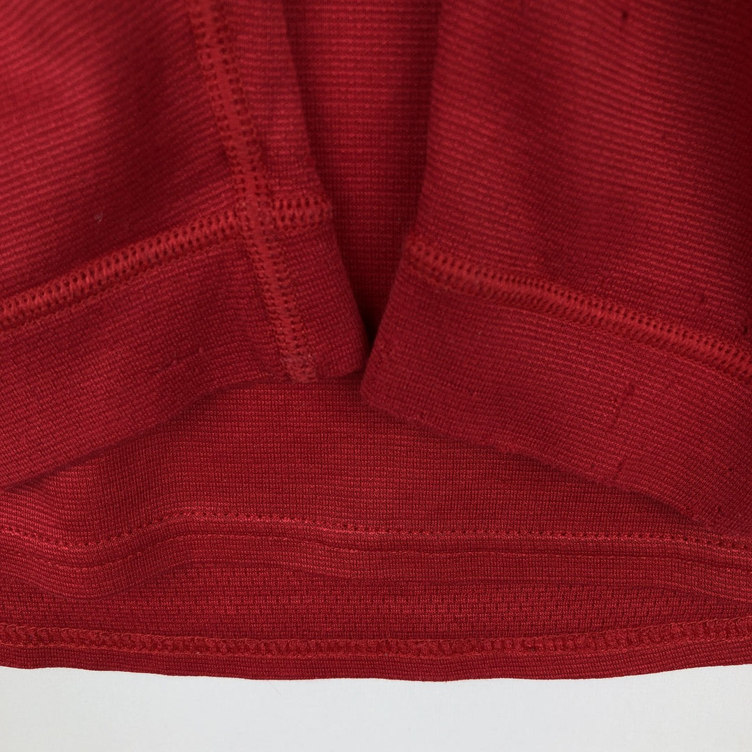 1990'S Patagonia Capilene Henley Neck Long-Sleeve T-Shirt, Made in USA, Men's Size M (Equivalent), Vintage polyester red type Vintage Second Hand
