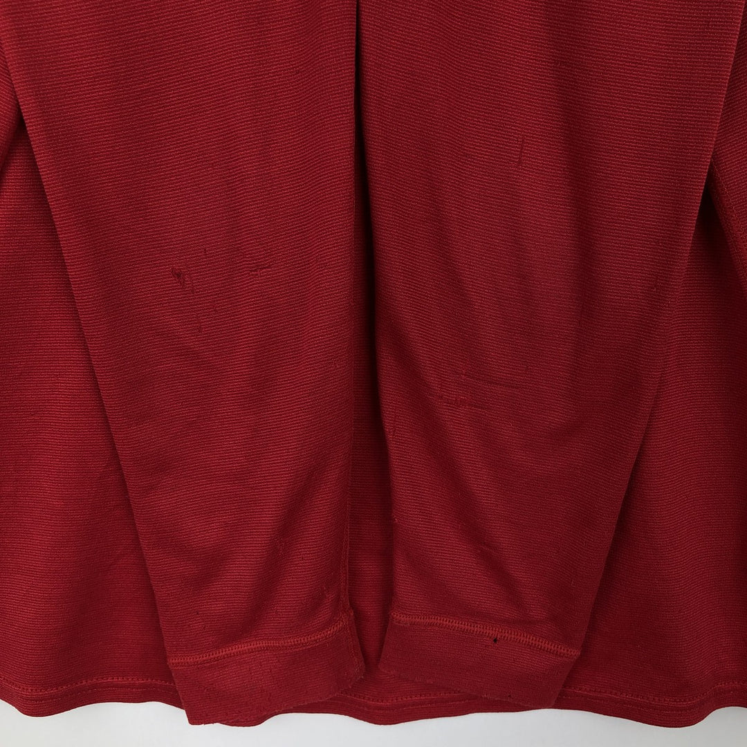1990'S Patagonia Capilene Henley Neck Long-Sleeve T-Shirt, Made in USA, Men's Size M (Equivalent), Vintage polyester red type Vintage Second Hand