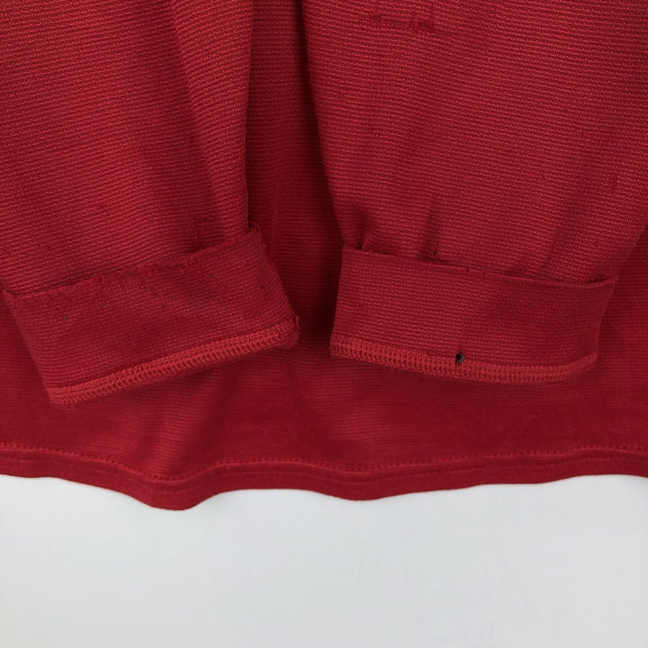 1990'S Patagonia Capilene Henley Neck Long-Sleeve T-Shirt, Made in USA, Men's Size M (Equivalent), Vintage polyester red type Vintage Second Hand